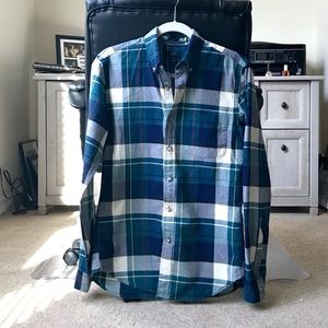 Women’s Slim Fit J. Crew Plaid Oxford Shirt